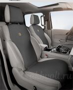 Накидка QUEES Premium из замши полный к-т серый