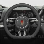 Оплетка IF форма D экокожа+перфорация черный