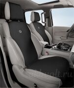 Накидка QUEES Premium из замши полный к-т черный