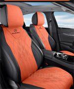 Накидка Premium для Mercedes-Benz из замши (2шт) оранжевый