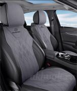 Накидка Premium для Mercedes-Benz из замши (2шт) темно-серый