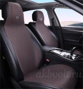 Накидка на сиденья автомобиля из замши (2шт) коричневый
